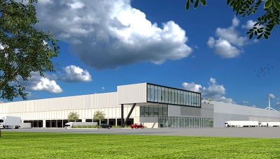 Artist's impression of the logistics complex to be developed